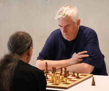 Frank Binding und sein Gegner in Runde 4