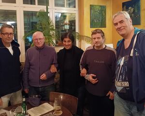 Vorsitzender Wolfgang Vandré, Karl-Heinz Grünberg, Grit Diaz de Arce, Wirt Sven Horn (er kannte Gerd seit 1971), Frank Hoppe