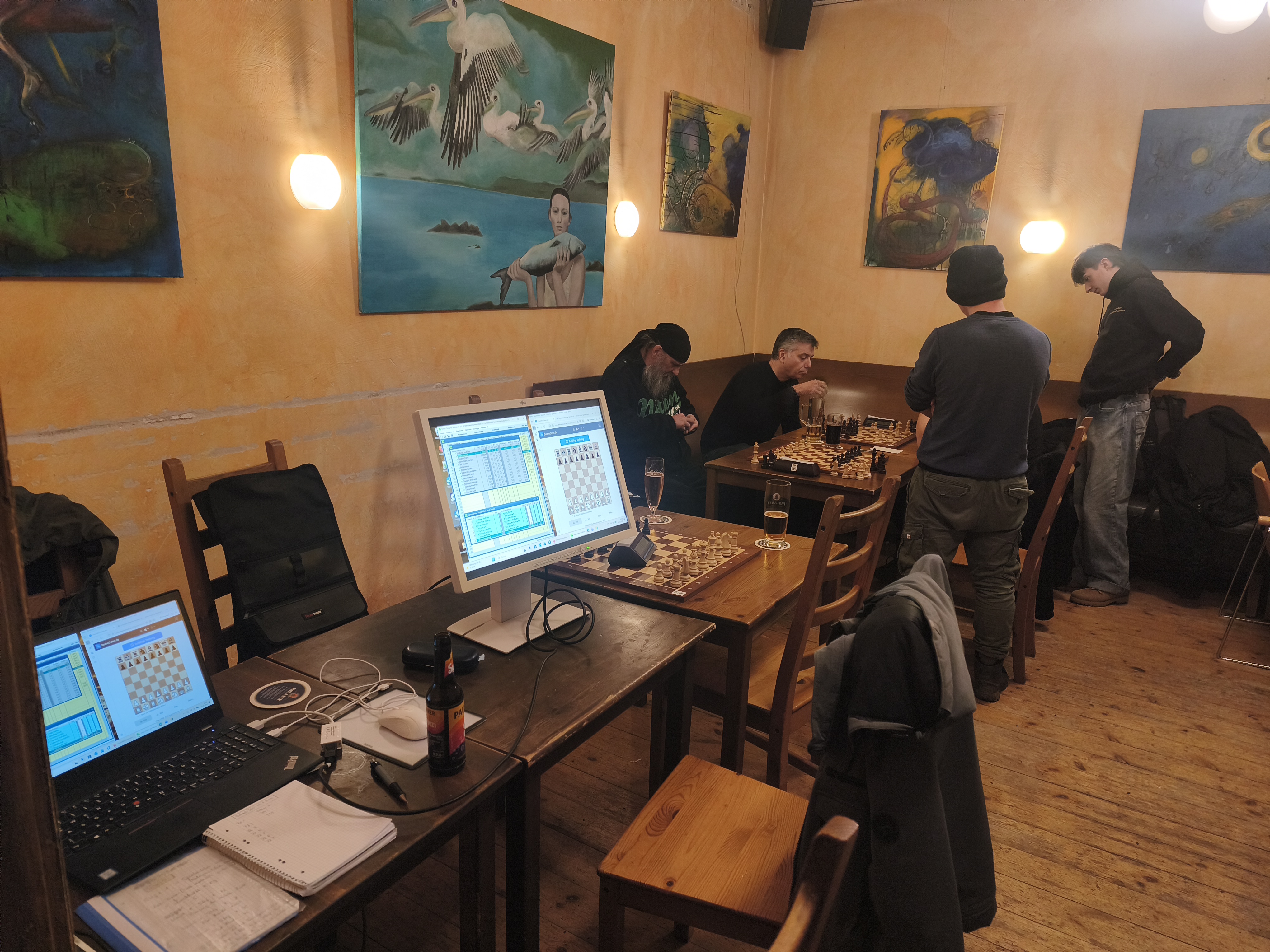 Arbeitsplatz der Turnierleitung